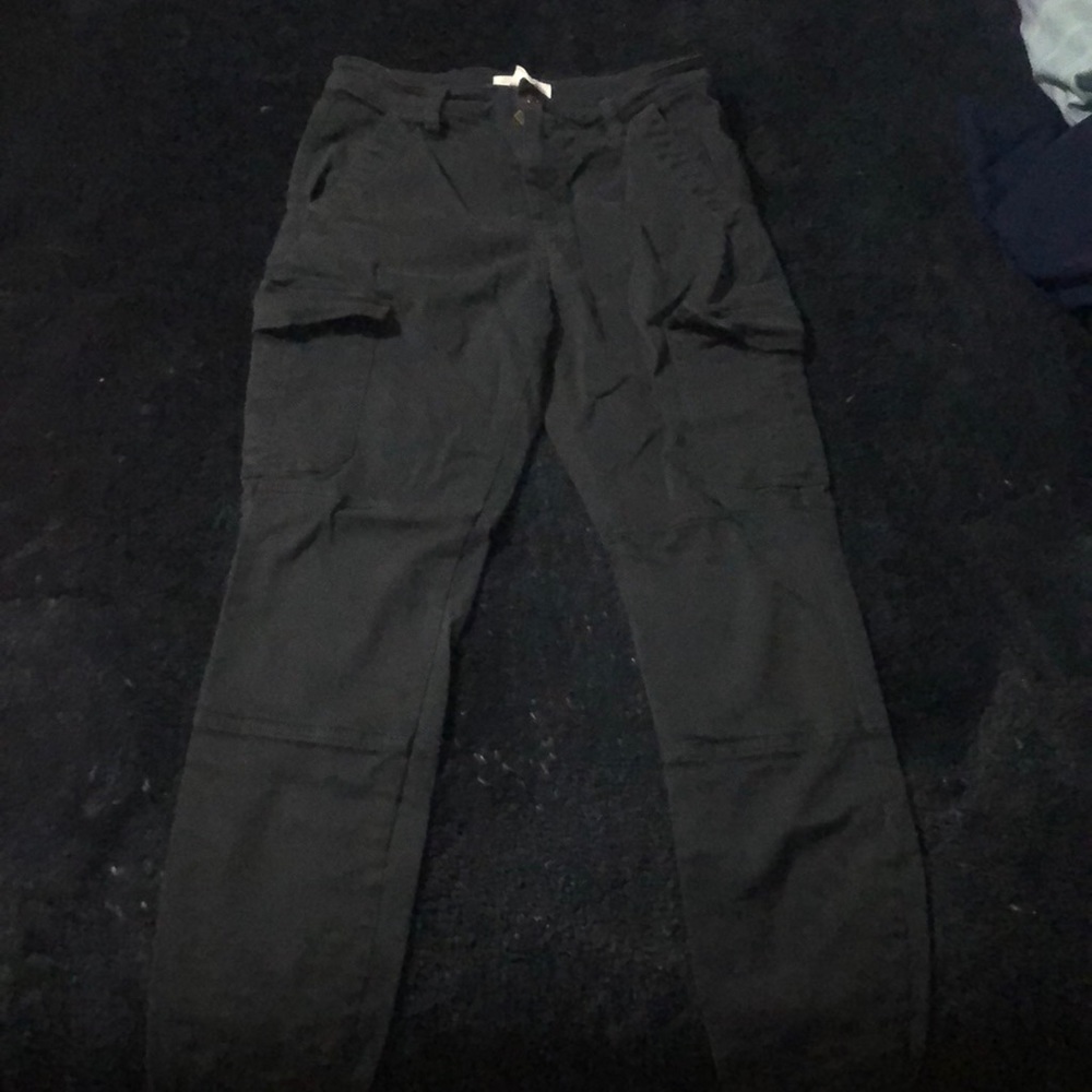 Black cargo jeans